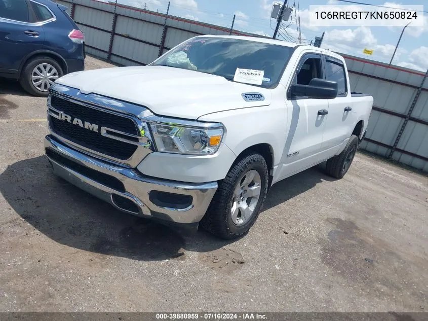 2019 Ram 1500 Tradesman 4X2 5'7 Box VIN: 1C6RREGT7KN650824 Lot: 39880959