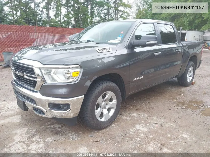 2019 Ram 1500 Big Horn/Lone Star 4X4 5'7 Box VIN: 1C6SRFFT0KN842157 Lot: 39914414