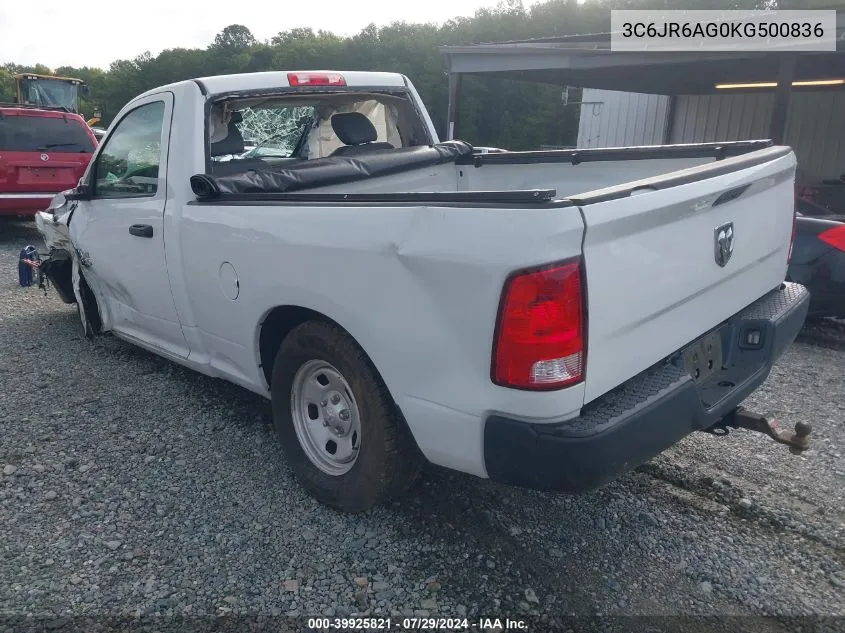 2019 Ram 1500 Classic Tradesman Regular Cab 4X2 6'4 Box VIN: 3C6JR6AG0KG500836 Lot: 39925821