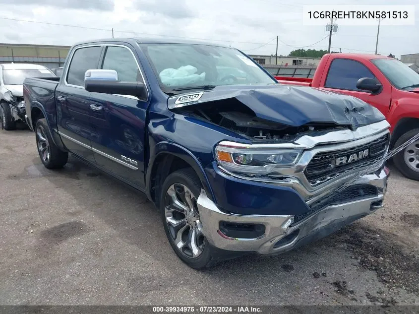 2019 Ram 1500 Limited 4X2 5'7 Box VIN: 1C6RREHT8KN581513 Lot: 39934975