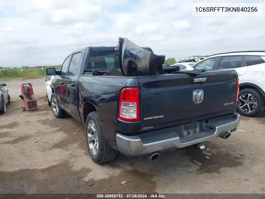 2019 Ram 1500 Big Horn/Lone Star VIN: 1C6SRFFT3KN840256 Lot: 39958752