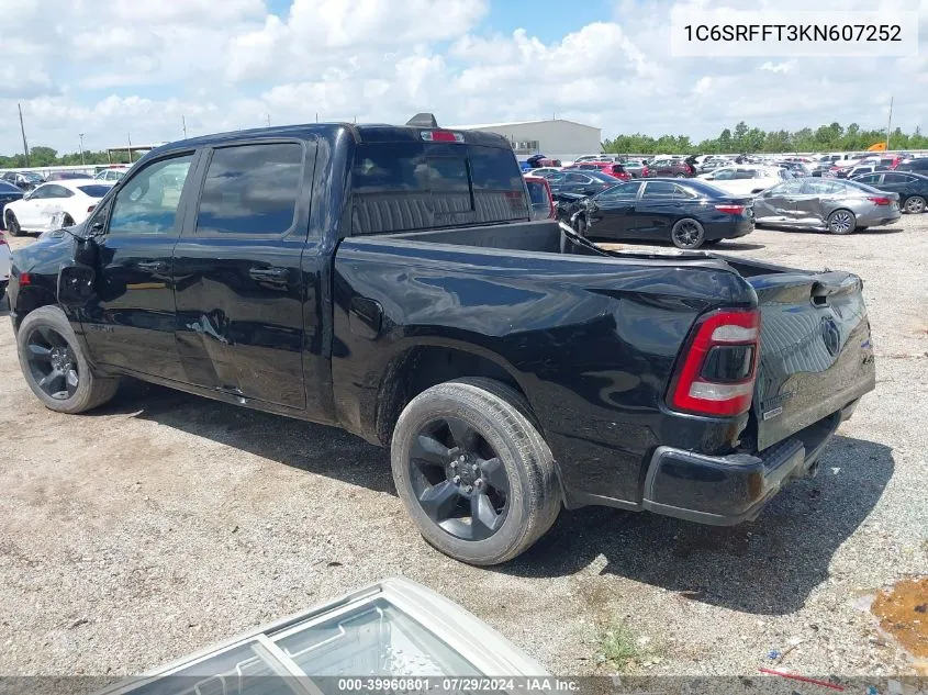 1C6SRFFT3KN607252 2019 Ram 1500 Big Horn/Lone Star 4X4 5'7 Box