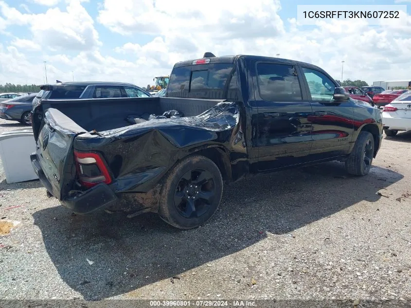 1C6SRFFT3KN607252 2019 Ram 1500 Big Horn/Lone Star 4X4 5'7 Box