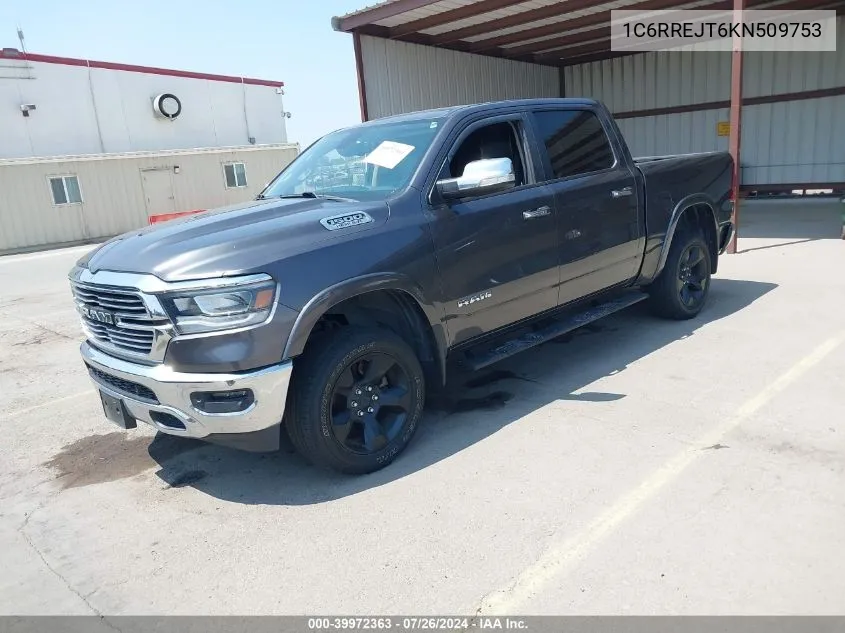 2019 Ram 1500 Laramie 4X2 5'7 Box VIN: 1C6RREJT6KN509753 Lot: 39972363