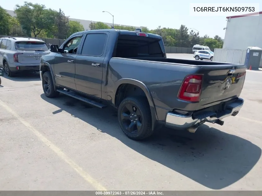 1C6RREJT6KN509753 2019 Ram 1500 Laramie 4X2 5'7 Box