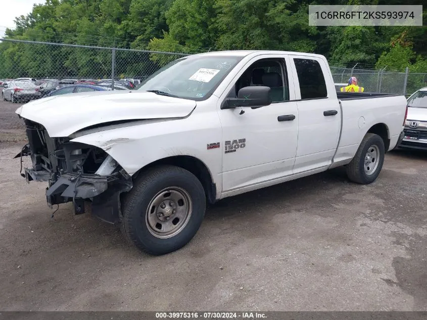 2019 Ram 1500 Classic Tradesman Quad Cab 4X2 6'4 Box VIN: 1C6RR6FT2KS593974 Lot: 39975316