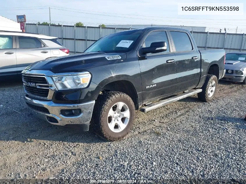 1C6SRFFT9KN553598 2019 Ram 1500 Big Horn/Lone Star 4X4 5'7 Box