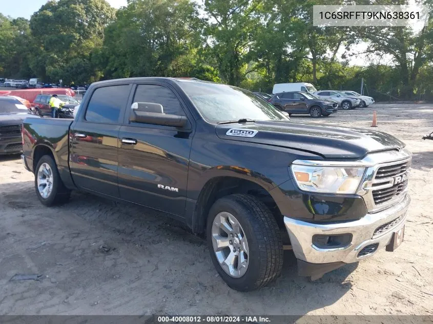 2019 Ram 1500 Big Horn/Lone Star 4X4 5'7 Box VIN: 1C6SRFFT9KN638361 Lot: 40008012