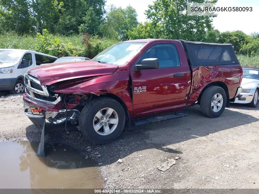 2019 Ram 1500 Classic Tradesman Regular Cab 4X2 6'4 Box VIN: 3C6JR6AG6KG580093 Lot: 40020148