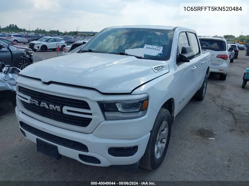 2019 Ram 1500 Big Horn/Lone Star 4X4 5'7 Box VIN: 1C6SRFFT5KN520484 Lot: 40049544