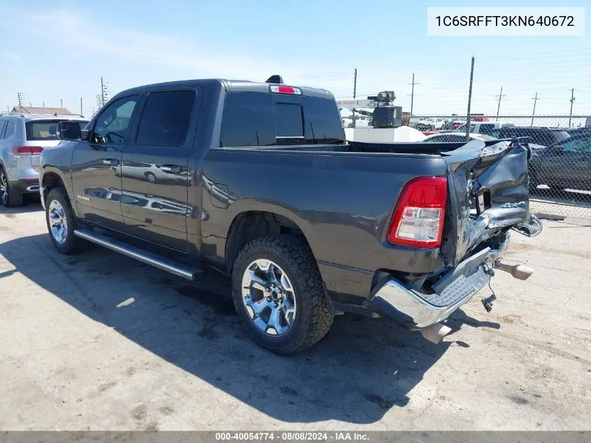 1C6SRFFT3KN640672 2019 Ram 1500 Big Horn/Lone Star 4X4 5'7 Box