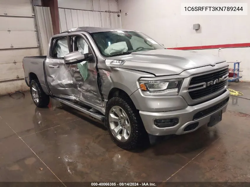 2019 Ram 1500 Big Horn/Lone Star 4X4 5'7 Box VIN: 1C6SRFFT3KN789244 Lot: 40066385