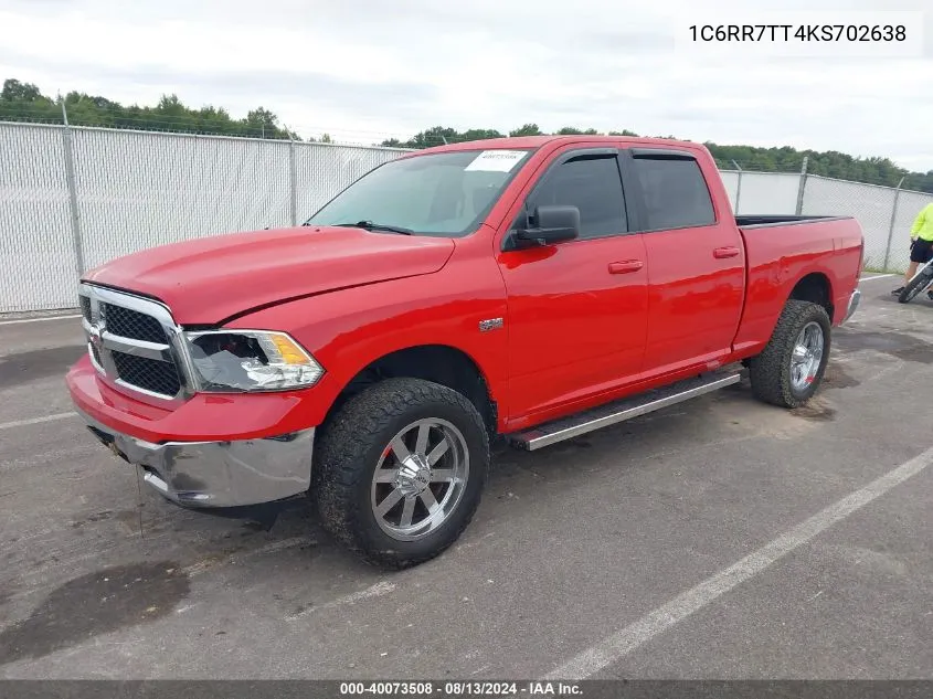 2019 Ram 1500 Classic Slt 4X4 6'4 Box VIN: 1C6RR7TT4KS702638 Lot: 40073508