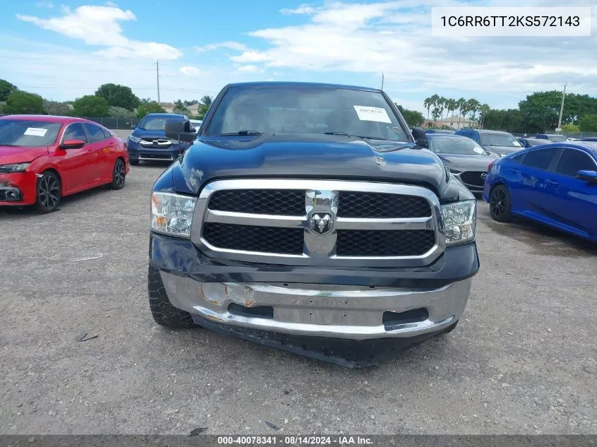 2019 Ram 1500 Classic Slt 4X2 6'4 Box VIN: 1C6RR6TT2KS572143 Lot: 40078341