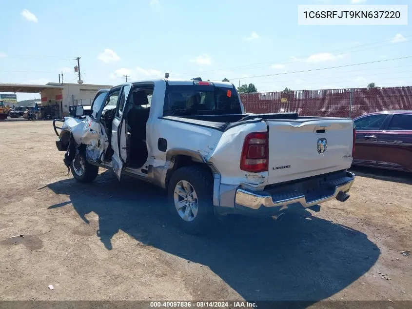 2019 Ram 1500 Laramie 4X4 5'7 Box VIN: 1C6SRFJT9KN637220 Lot: 40097836