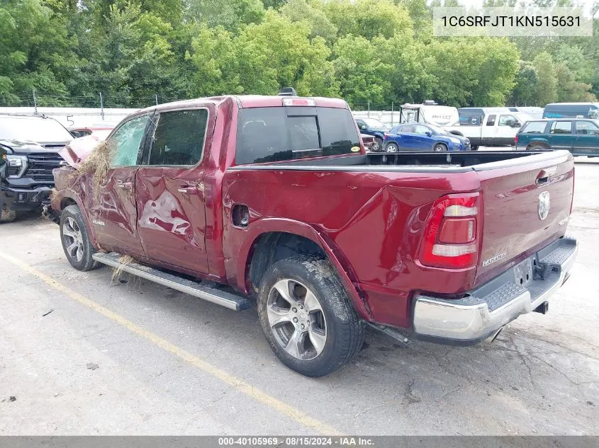 2019 Ram 1500 Laramie 4X4 5'7 Box VIN: 1C6SRFJT1KN515631 Lot: 40105969