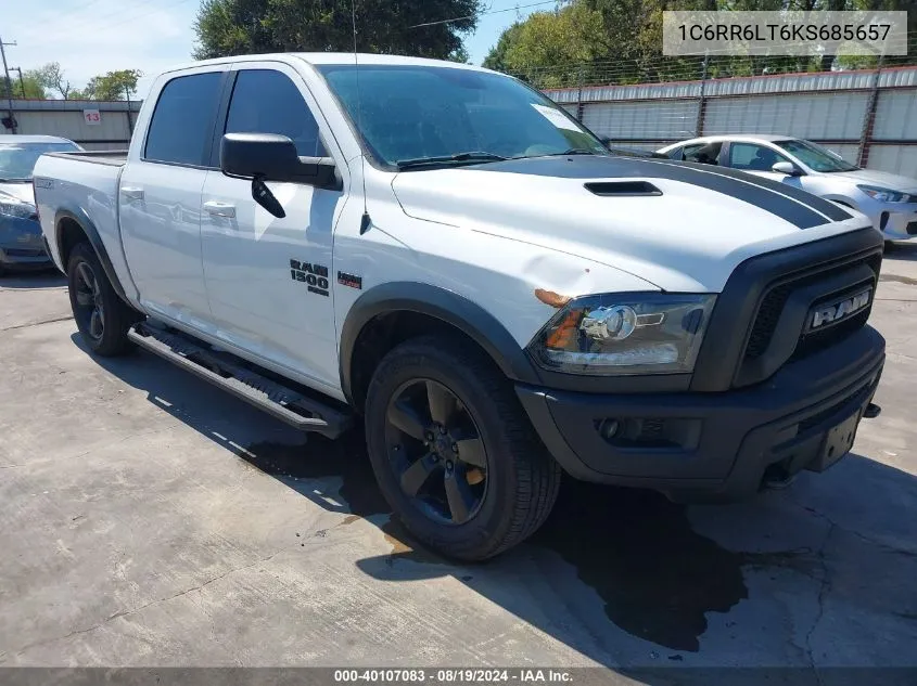 2019 Ram 1500 Classic Warlock 4X2 5'7 Box VIN: 1C6RR6LT6KS685657 Lot: 40107083