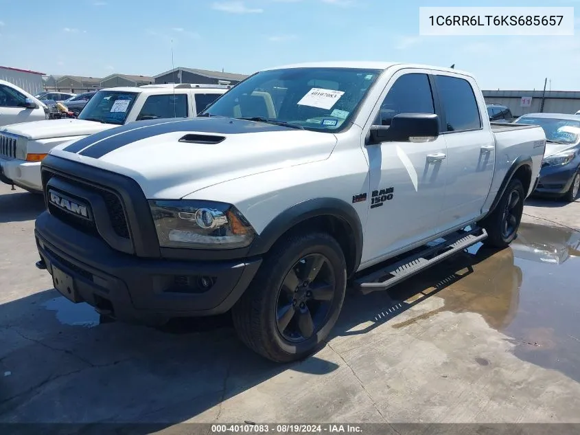 2019 Ram 1500 Classic Warlock 4X2 5'7 Box VIN: 1C6RR6LT6KS685657 Lot: 40107083