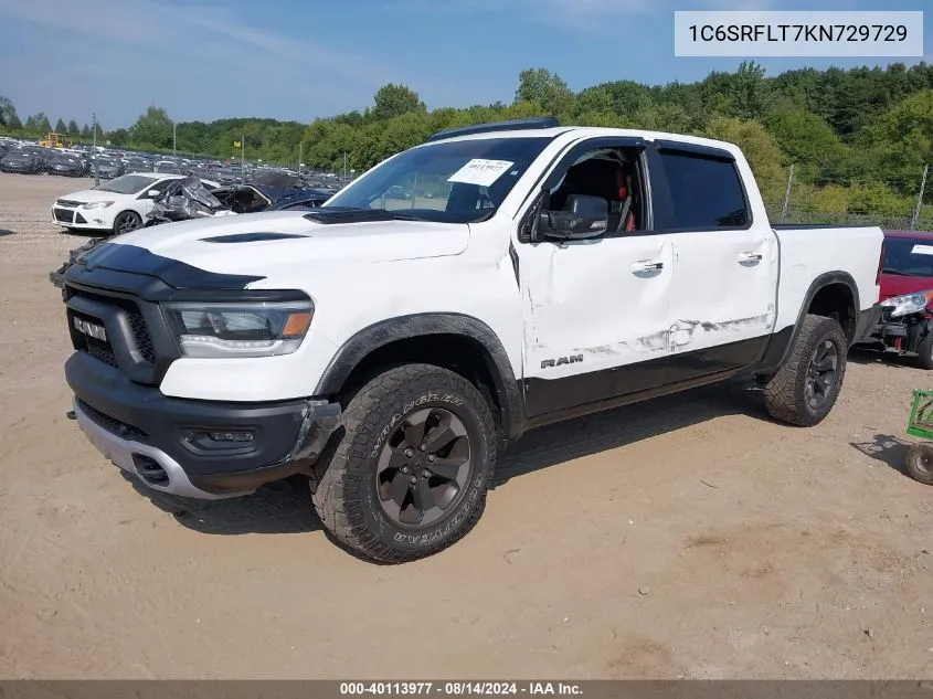 2019 Ram 1500 Rebel VIN: 1C6SRFLT7KN729729 Lot: 40113977