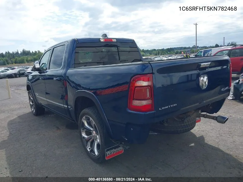 1C6SRFHT5KN782468 2019 Ram 1500 Limited 4X4 5'7 Box