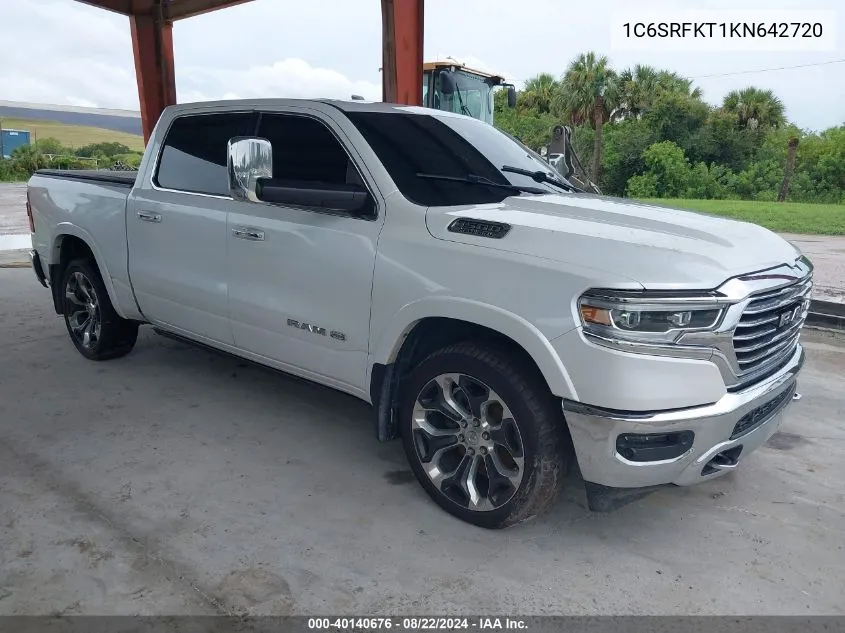 2019 Ram 1500 Longhorn 4X4 5'7 Box VIN: 1C6SRFKT1KN642720 Lot: 40140676