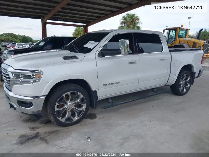 2019 Ram 1500 Longhorn 4X4 5'7 Box VIN: 1C6SRFKT1KN642720 Lot: 40140676