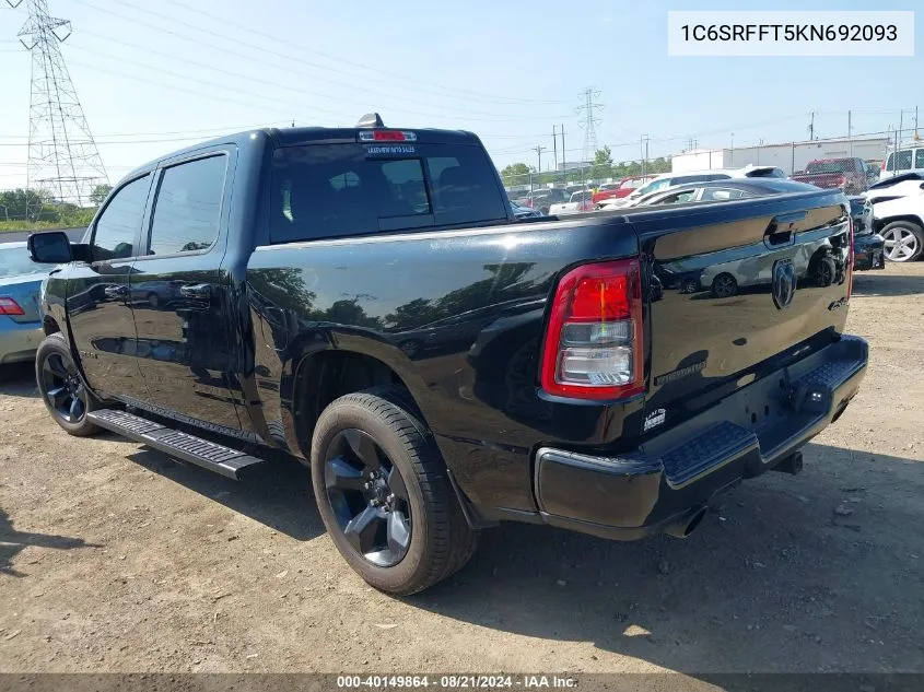 2019 Ram 1500 Big Horn/Lone Star 4X4 5'7 Box VIN: 1C6SRFFT5KN692093 Lot: 40149864