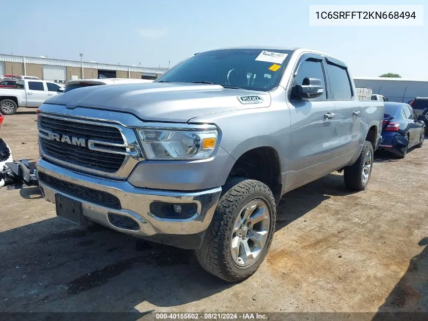 1C6SRFFT2KN668494 2019 Ram 1500 Big Horn/Lone Star