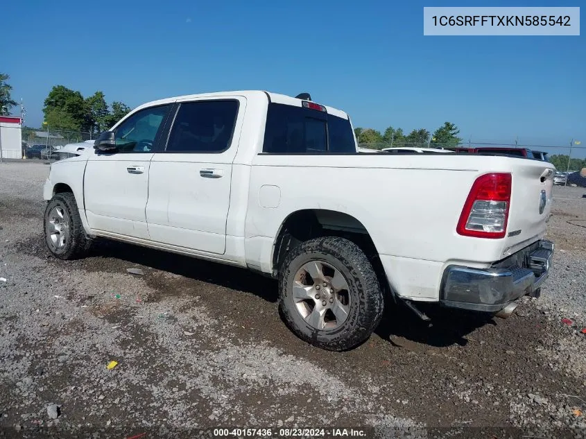 1C6SRFFTXKN585542 2019 Ram 1500 Big Horn/Lone Star 4X4 5'7 Box