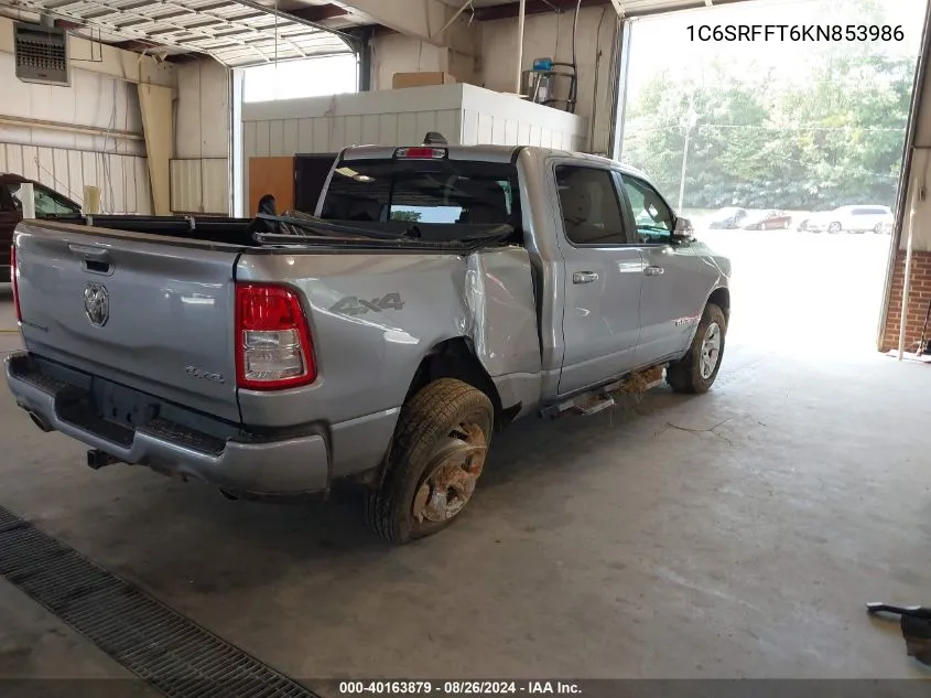 1C6SRFFT6KN853986 2019 Ram 1500 Big Horn/Lone Star 4X4 5'7 Box