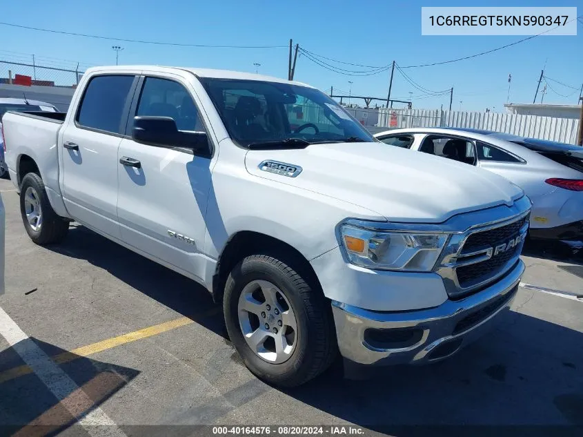 2019 Ram 1500 Tradesman 4X2 5'7 Box VIN: 1C6RREGT5KN590347 Lot: 40164576