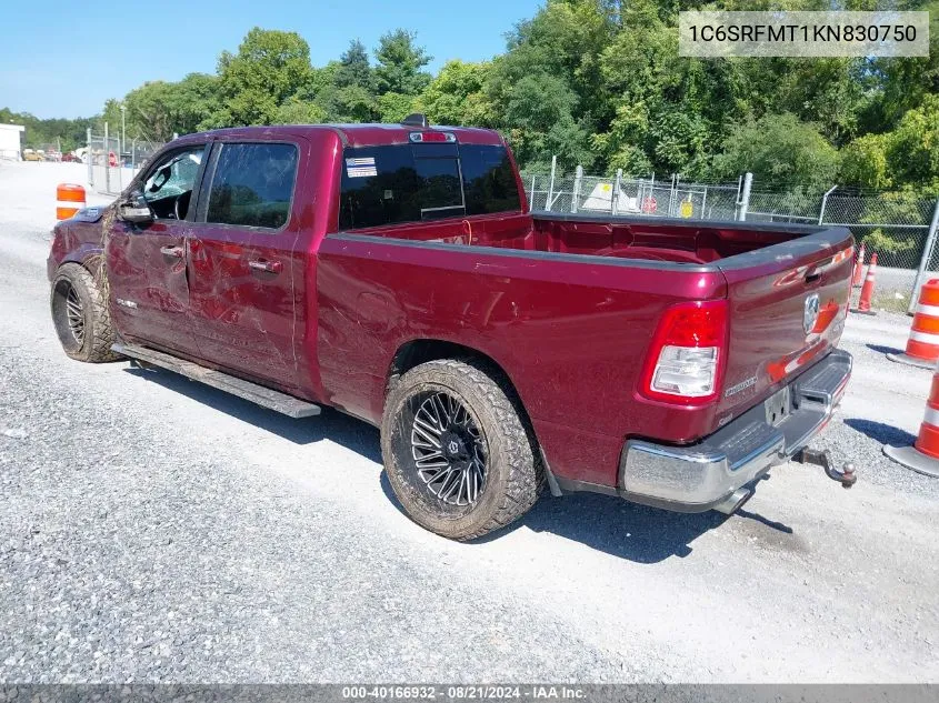 2019 Ram 1500 Big Horn/Lone Star 4X4 6'4 Box VIN: 1C6SRFMT1KN830750 Lot: 40166932