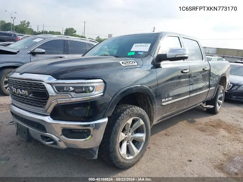 2019 Ram 1500 Limited 4X4 6'4 Box VIN: 1C6SRFPTXKN773170 Lot: 40169524