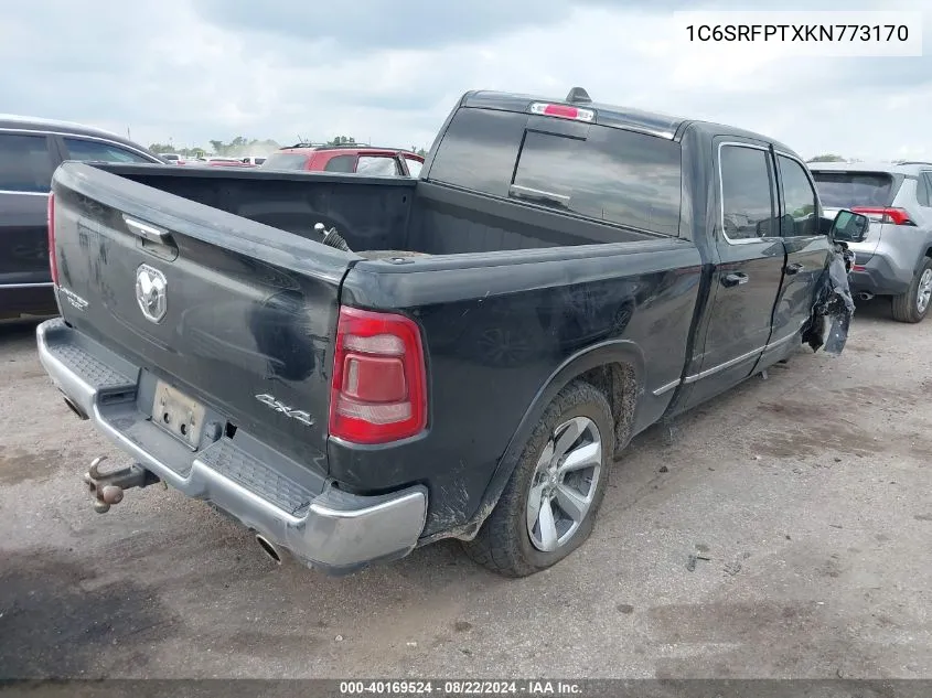 2019 Ram 1500 Limited 4X4 6'4 Box VIN: 1C6SRFPTXKN773170 Lot: 40169524