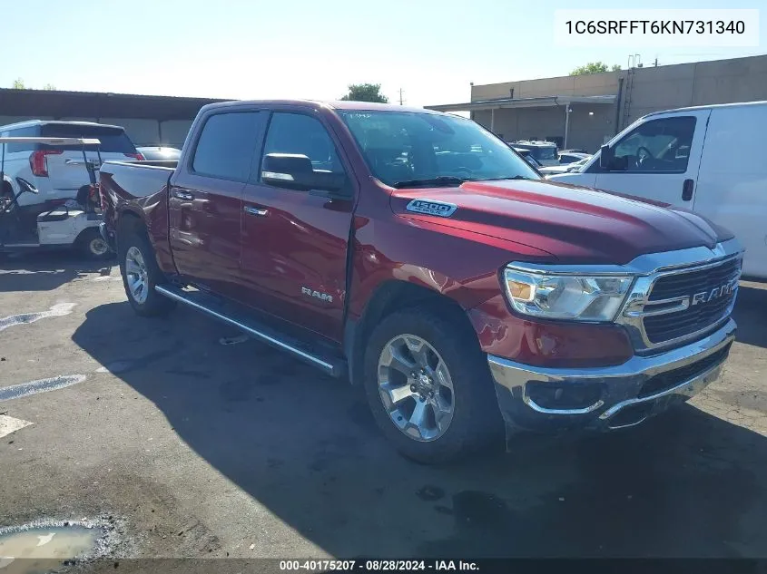 1C6SRFFT6KN731340 2019 Ram 1500 Big Horn/Lone Star 4X4 5'7 Box