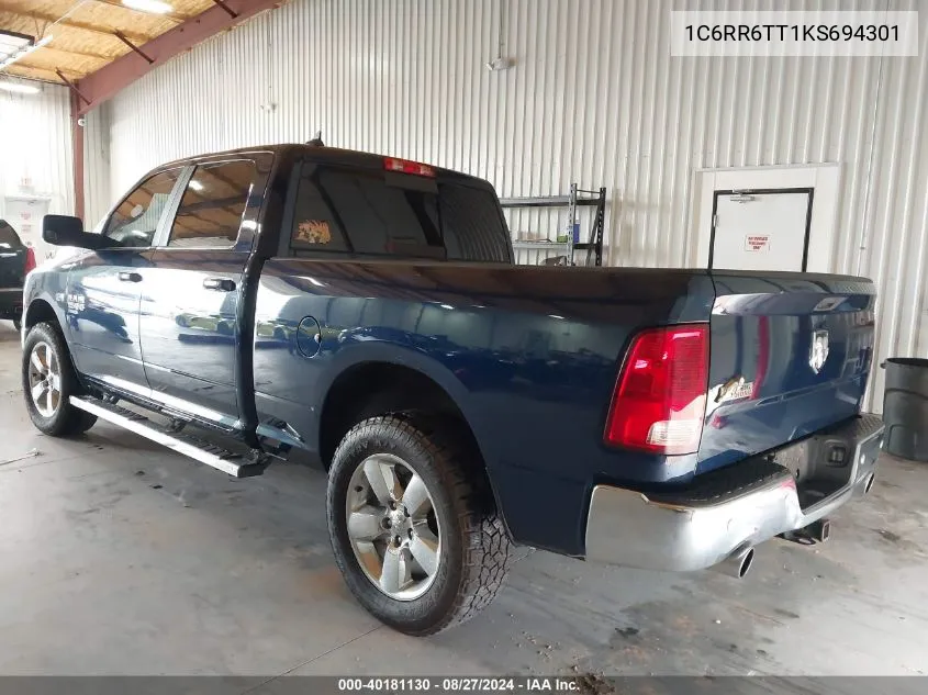 2019 Ram 1500 Classic Big Horn 4X2 6'4 Box VIN: 1C6RR6TT1KS694301 Lot: 40181130