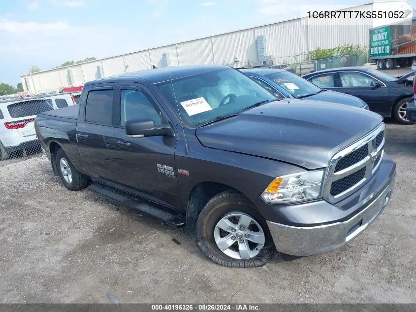 2019 Ram 1500 Classic Slt 4X4 6'4 Box VIN: 1C6RR7TT7KS551052 Lot: 40196326