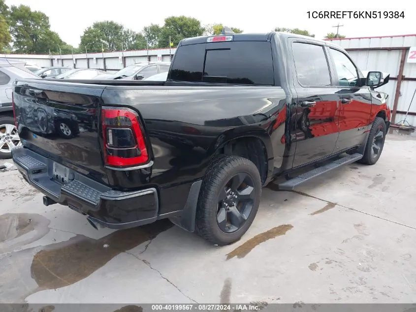 2019 Ram 1500 Big Horn/Lone Star 4X2 5'7 Box VIN: 1C6RREFT6KN519384 Lot: 40199567