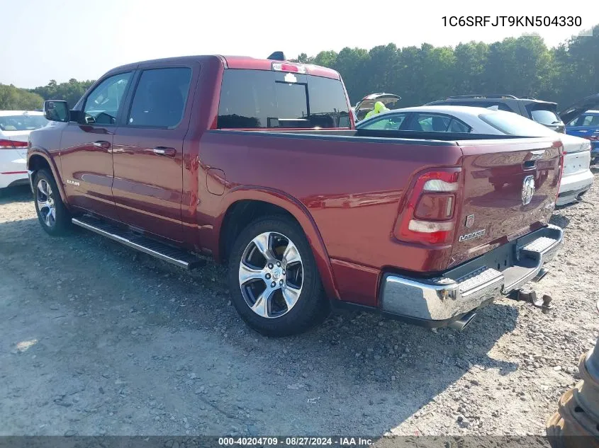 2019 Ram 1500 Laramie 4X4 5'7 Box VIN: 1C6SRFJT9KN504330 Lot: 40204709