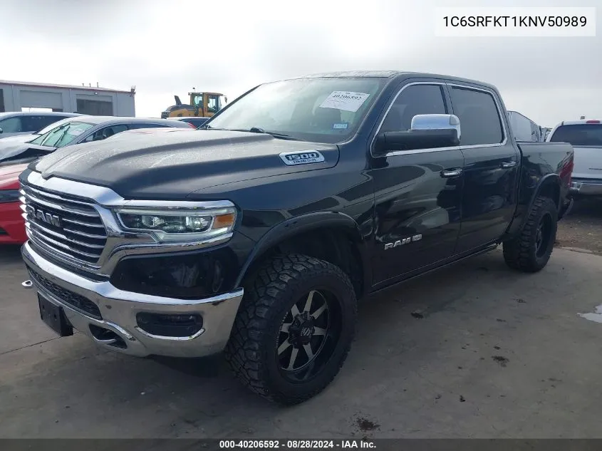 2019 Ram 1500 Longhorn 4X4 5'7 Box VIN: 1C6SRFKT1KNV50989 Lot: 40206592