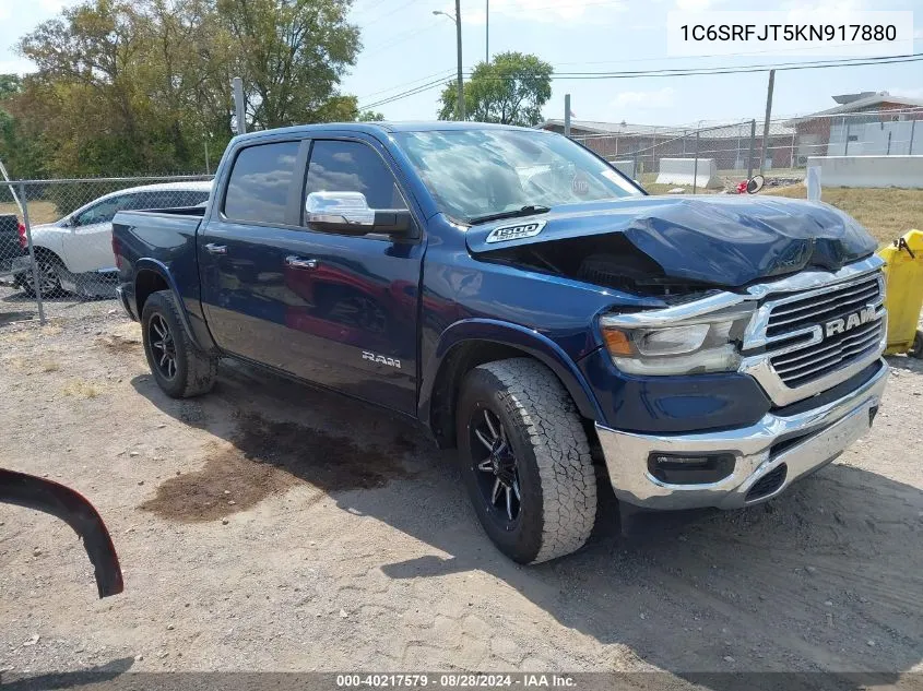 2019 Ram 1500 Laramie 4X4 5'7 Box VIN: 1C6SRFJT5KN917880 Lot: 40217579