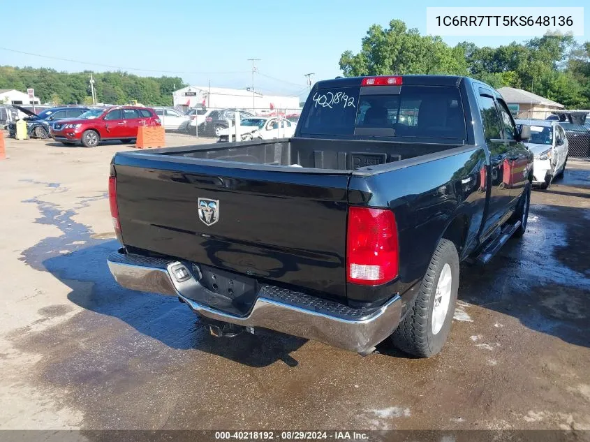 1C6RR7TT5KS648136 2019 Ram 1500 Classic Slt 4X4 6'4 Box