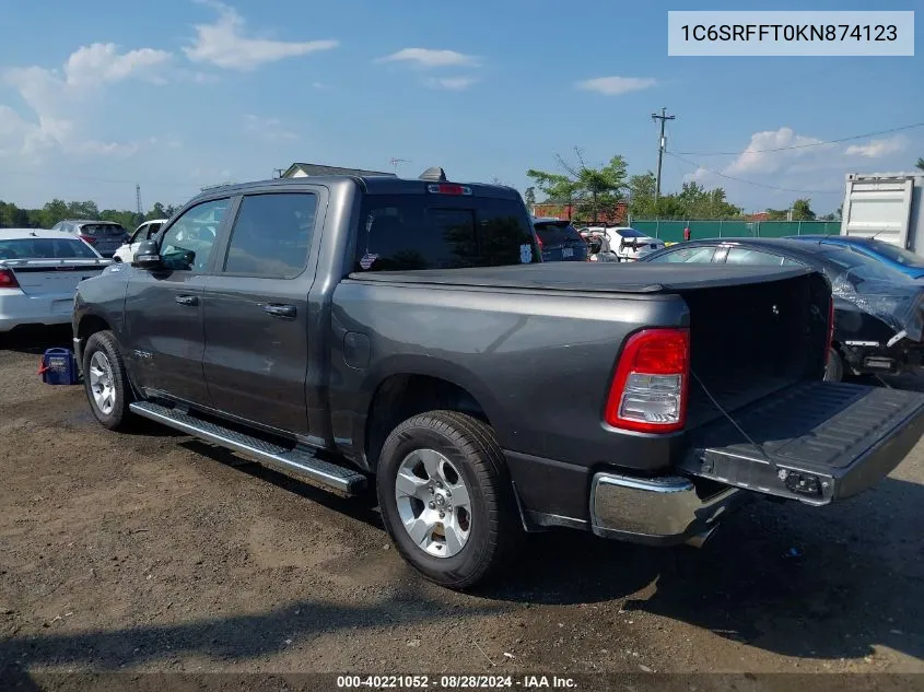 1C6SRFFT0KN874123 2019 Ram 1500 Big Horn/Lone Star 4X4 5'7 Box