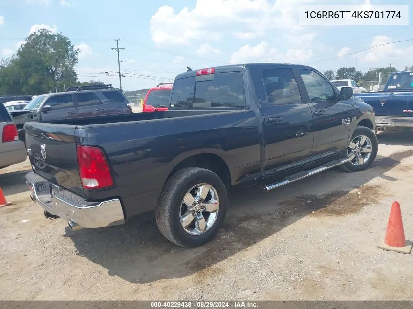 2019 Ram 1500 Classic Big Horn 4X2 6'4 Box VIN: 1C6RR6TT4KS701774 Lot: 40229438