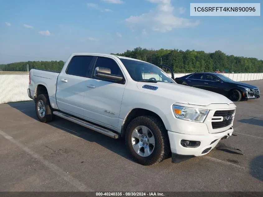 2019 Ram 1500 Big Horn/Lone Star 4X4 5'7 Box VIN: 1C6SRFFT4KN890096 Lot: 40240335