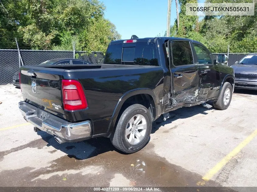 2019 Ram 1500 Laramie 4X4 5'7 Box VIN: 1C6SRFJT6KN505631 Lot: 40271289