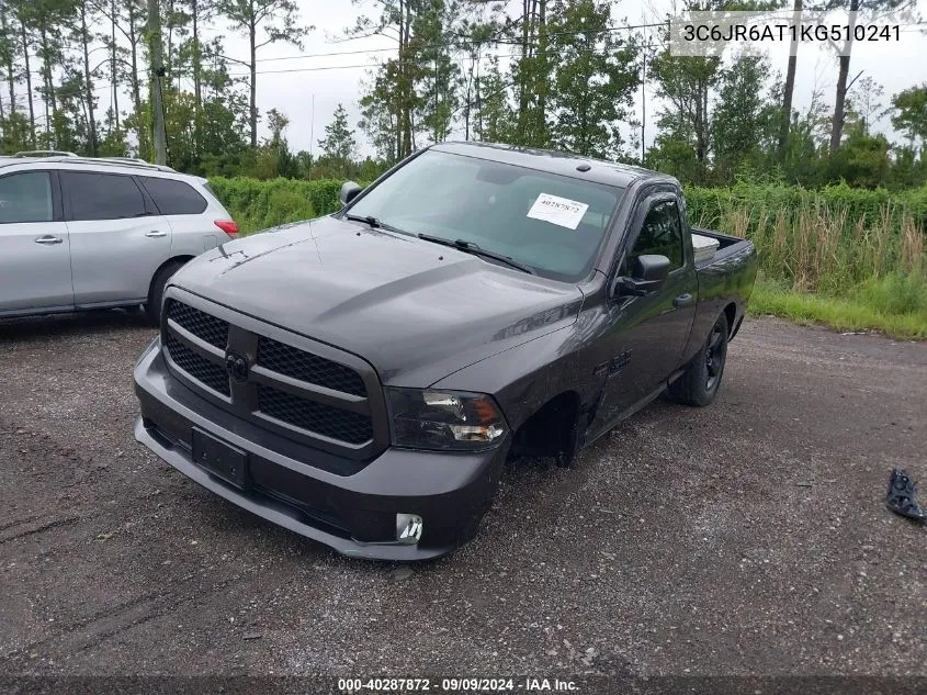 2019 Ram 1500 Classic Express Regular Cab 4X2 6'4 Box VIN: 3C6JR6AT1KG510241 Lot: 40287872