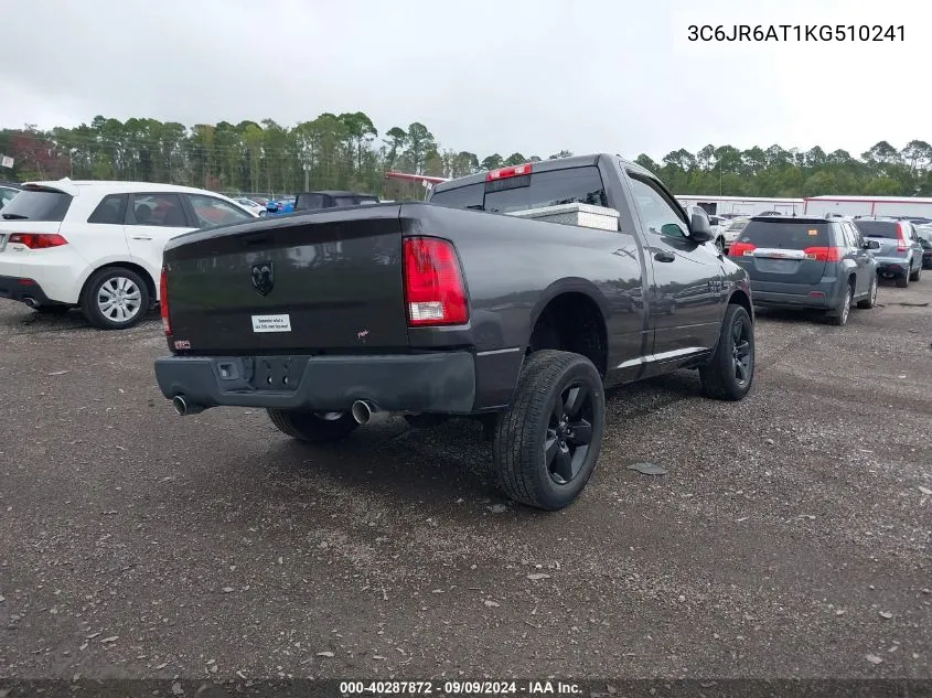 2019 Ram 1500 Classic Express Regular Cab 4X2 6'4 Box VIN: 3C6JR6AT1KG510241 Lot: 40287872