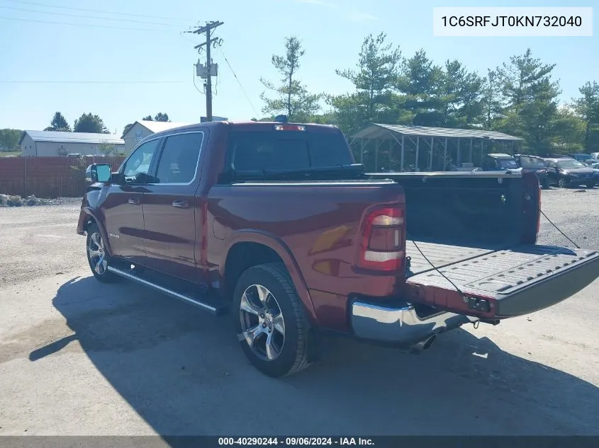 2019 Ram 1500 Laramie 4X4 5'7 Box VIN: 1C6SRFJT0KN732040 Lot: 40290244