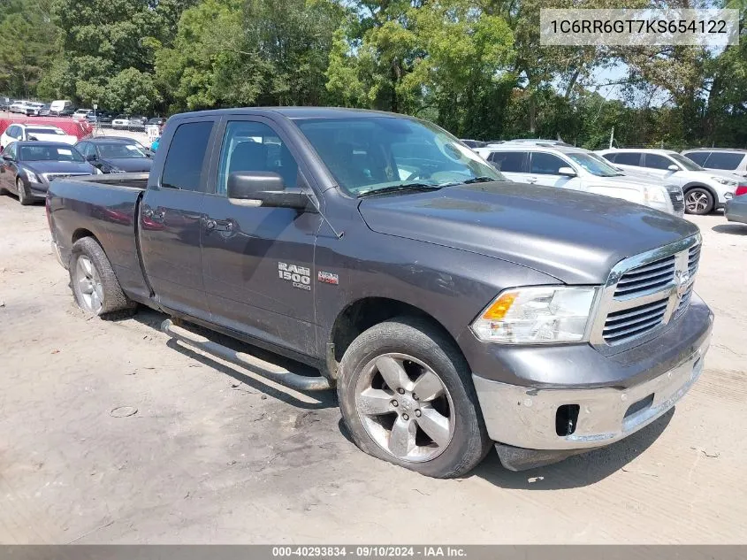 2019 Ram 1500 Classic Big Horn Quad Cab 4X2 6'4 Box VIN: 1C6RR6GT7KS654122 Lot: 40293834